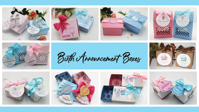 Birth Announcement Boxes Boys