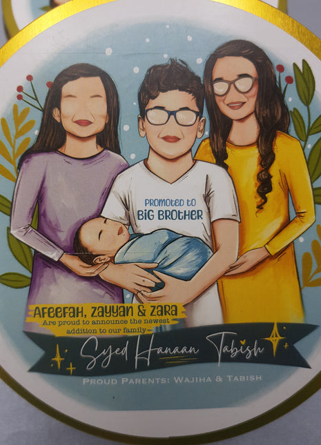 Premium Birth Announcement Tin Boxes – Custom Printed Baby Arrival Gifts & Methie Boxes in Pakistan