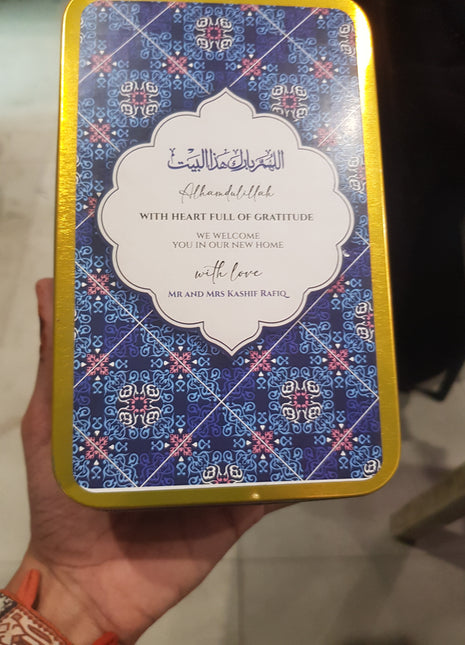 Premium Birth Announcement Tin Boxes – Custom Printed Baby Arrival Gifts & Methie Boxes in Pakistan