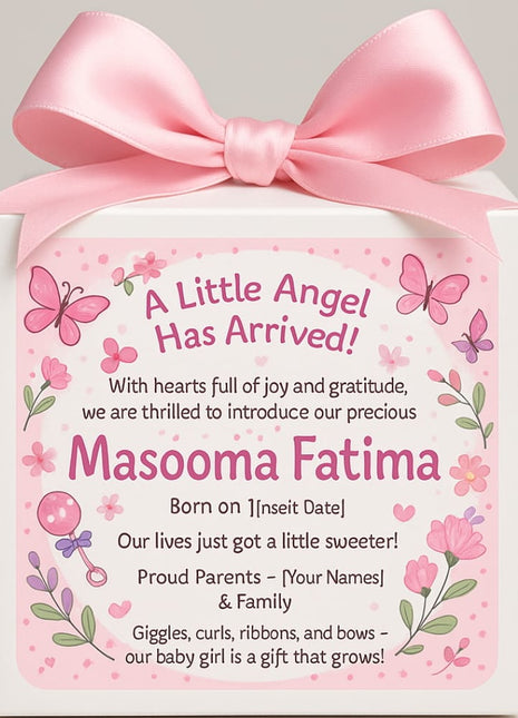 Baby Birth Announcement Boxes in Pakistan | Customized Methai & Sweet Boxes – Lowest Price