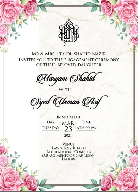 Customized Wedding Cards