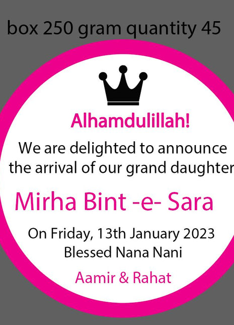 Premium Birth Announcement Tin Boxes – Custom Printed Baby Arrival Gifts & Methie Boxes in Pakistan