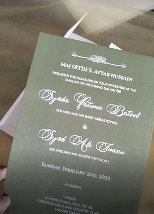 Customized Wedding Card