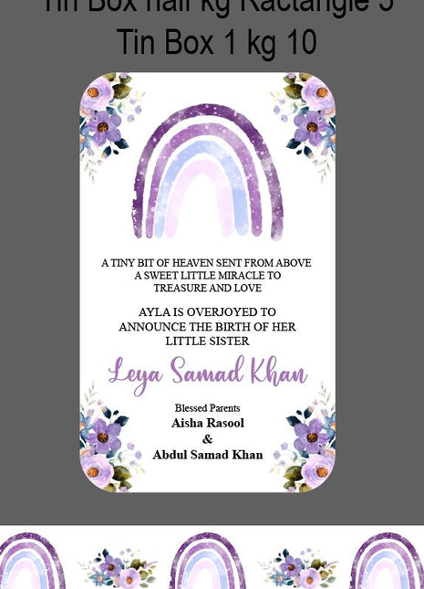Premium Birth Announcement Tin Boxes – Custom Printed Baby Arrival Gifts & Methie Boxes in Pakistan