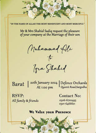 Customized Wedding Cards