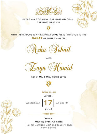 Customized Wedding Card