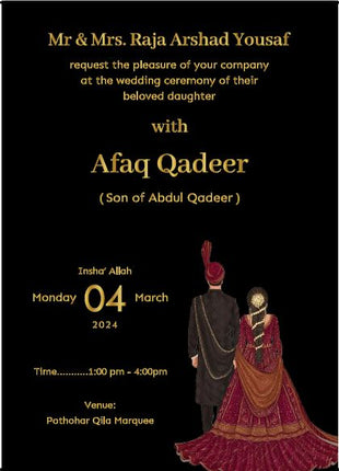 Customized Wedding Card