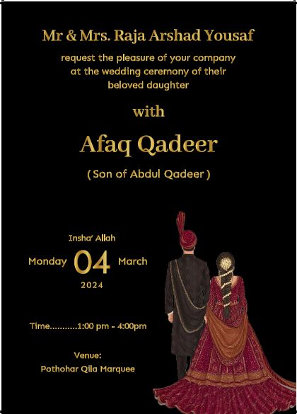 Customized Wedding Card