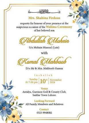 Customized Wedding Card