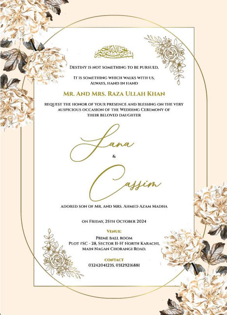Customized Wedding Card