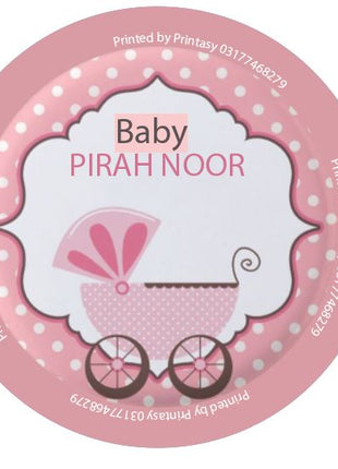 Customize Baby Shower Badges
