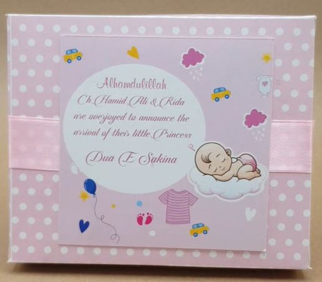 Baby Birth Announcement Boxes in Pakistan | Customized Methai & Sweet Boxes – Lowest Price