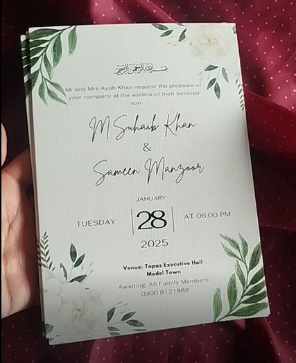 Customized Wedding Card