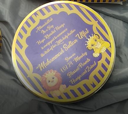 Premium Birth Announcement Tin Boxes – Custom Printed Baby Arrival Gifts & Methie Boxes in Pakistan