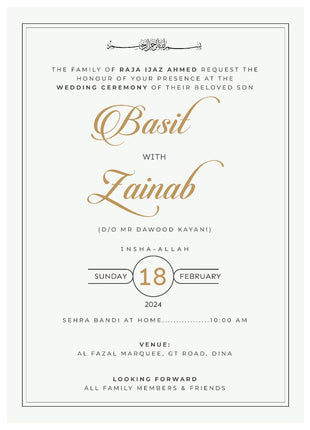 Customized Wedding Card