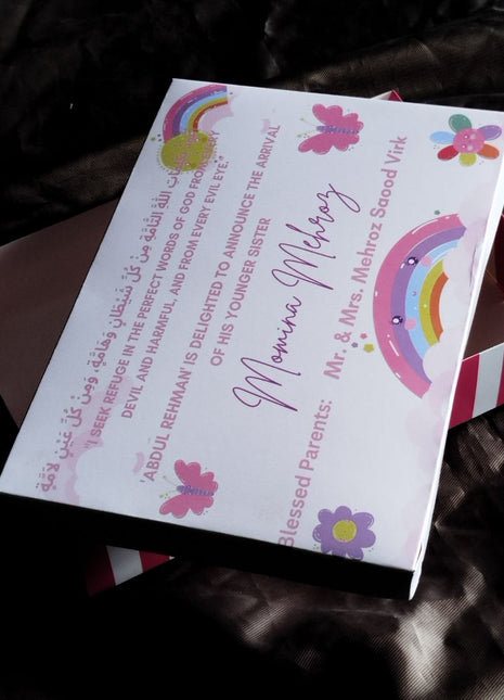 Baby Birth Announcement Boxes in Pakistan | Customized Methai & Sweet Boxes – Lowest Price