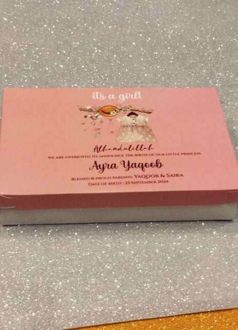 Baby Birth Announcement Boxes in Pakistan | Customized Methai & Sweet Boxes – Lowest Price