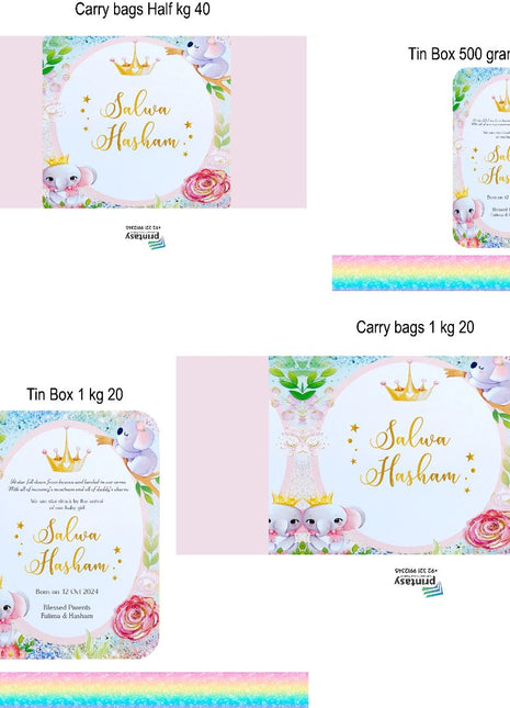 Premium Birth Announcement Tin Boxes – Custom Printed Baby Arrival Gifts & Methie Boxes in Pakistan