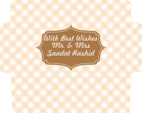 Customized Wedding Money Envelope