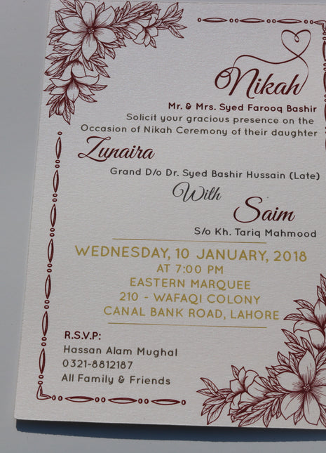 Customized Wedding Card