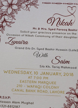Customized Wedding Card