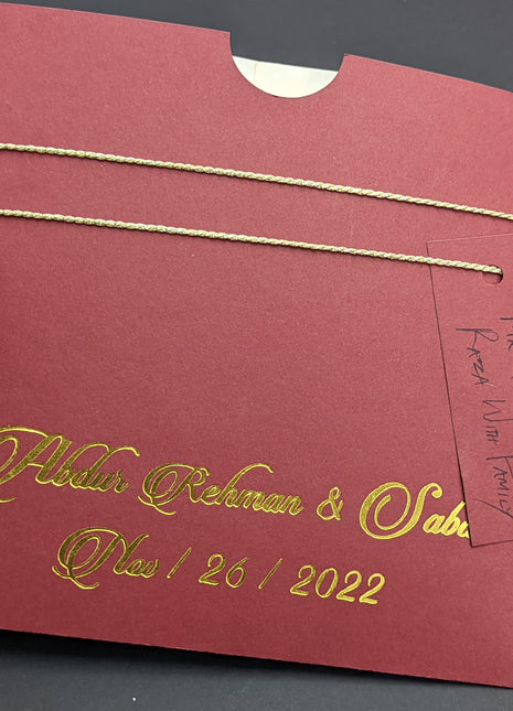 Customized Wedding Card