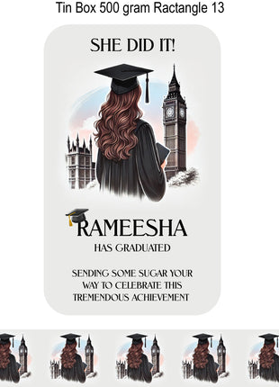 Graduation Tin Bid Box