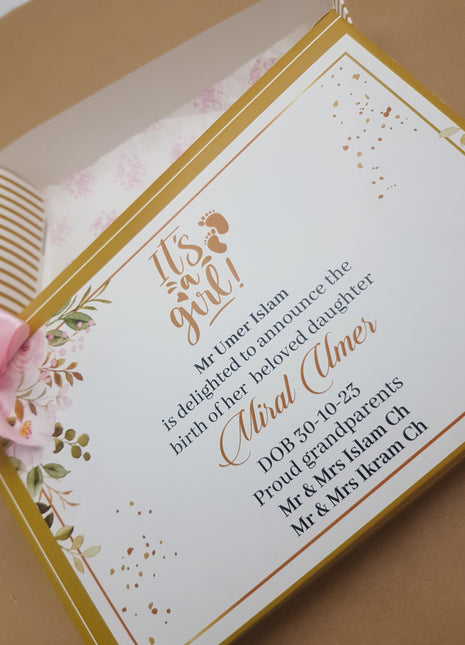 Baby Birth Announcement Boxes in Pakistan | Customized Methai & Sweet Boxes – Lowest Price