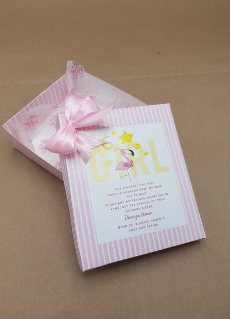 Baby Birth Announcement Boxes in Pakistan | Customized Methai & Sweet Boxes – Lowest Price