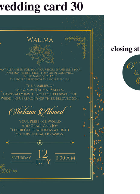 Customized Wedding Card