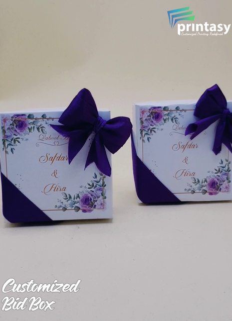 Personalized Card Bid Boxes in Pakistan – Low-Cost Nikkah & Wedding Gift Boxes | Printasy
