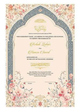 Nikkah Agreement Customized