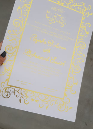 Nikkah Agreement Customized