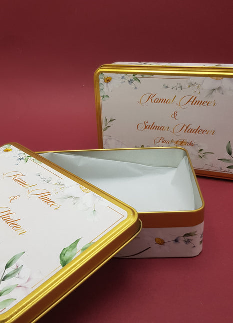 Customized Tin Bid Boxes in Pakistan – Affordable Wedding & Nikkah Gift Packaging | Printasy Pakistan
