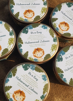 Premium Birth Announcement Tin Boxes – Custom Printed Baby Arrival Gifts & Methie Boxes in Pakistan