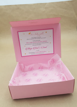 Baby Birth Announcement Boxes in Pakistan | Customized Methai & Sweet Boxes – Lowest Price