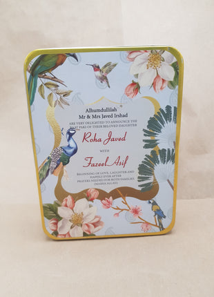 Customized Tin Bid Boxes in Pakistan – Affordable Wedding & Nikkah Gift Packaging | Printasy Pakistan