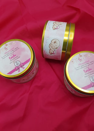 Premium Birth Announcement Tin Boxes – Custom Printed Baby Arrival Gifts & Methie Boxes in Pakistan