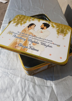 Customized Tin Bid Boxes in Pakistan – Affordable Wedding & Nikkah Gift Packaging | Printasy Pakistan