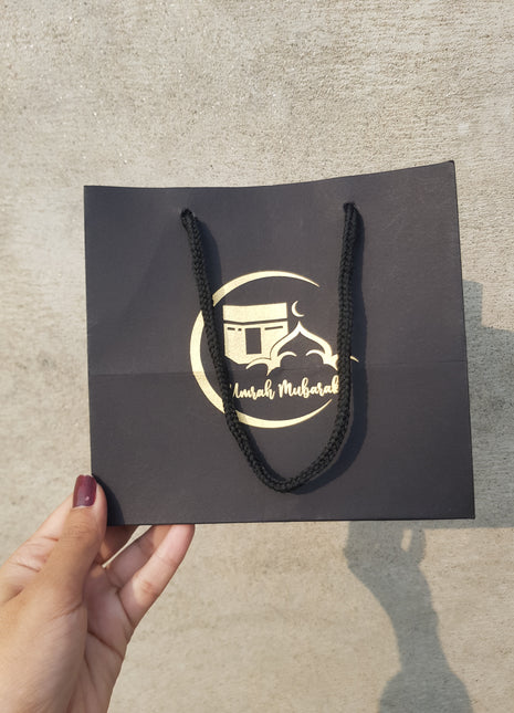 Hajj & Umrah Tabarruk Gift Set – Customized Bag, Kaba Box & Zamzam Bottle (Complete Package)