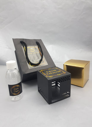 Hajj & Umrah Tabarruk Gift Set – Customized Bag, Kaba Box & Zamzam Bottle (Complete Package)