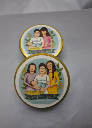 Premium Birth Announcement Tin Boxes – Custom Printed Baby Arrival Gifts & Methie Boxes in Pakistan