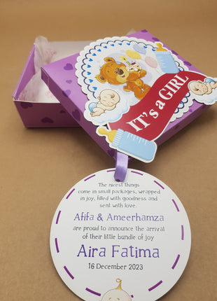 Baby Birth Announcement Boxes in Pakistan | Customized Methai & Sweet Boxes – Lowest Price