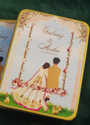 Customized Tin Bid Boxes in Pakistan – Affordable Wedding & Nikkah Gift Packaging | Printasy Pakistan