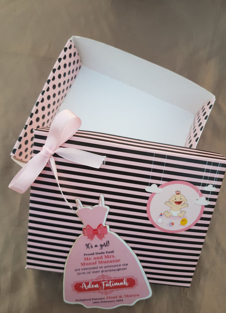 Baby Birth Announcement Boxes in Pakistan | Customized Methai & Sweet Boxes – Lowest Price
