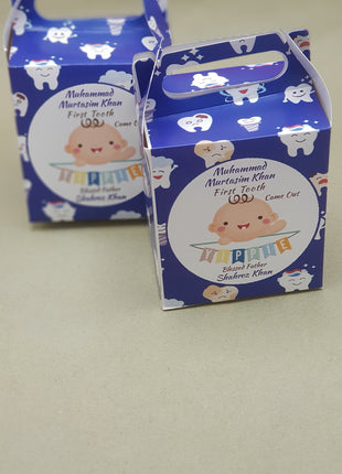 Customized First Tooth Goody Boxes – Elegant Packaging for Your Baby’s Precious Milestone