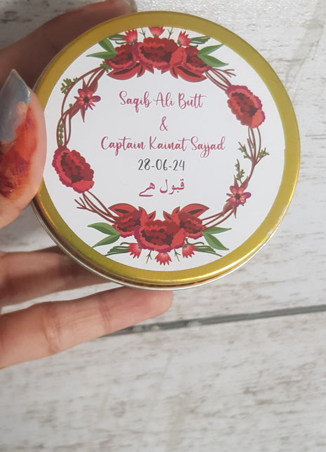 Customized Tin Bid Boxes in Pakistan – Affordable Wedding & Nikkah Gift Packaging | Printasy Pakistan