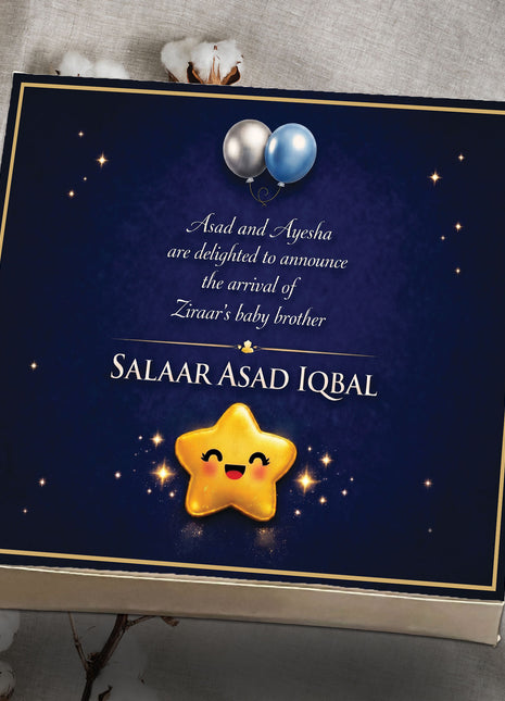 Baby Birth Announcement Boxes in Pakistan | Customized Methai & Sweet Boxes – Lowest Price