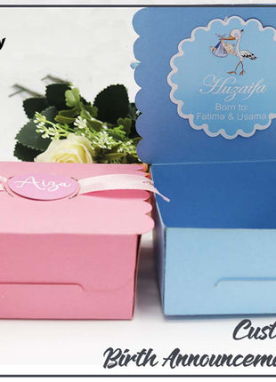 Baby Birth Announcement Boxes in Pakistan | Customized Methai & Sweet Boxes – Lowest Price
