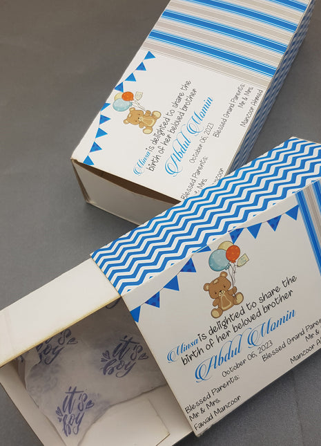 Baby Birth Announcement Boxes in Pakistan | Customized Methai & Sweet Boxes – Lowest Price